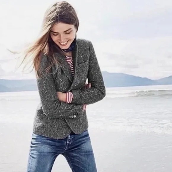 J. Crew Jackets & Blazers - J. Crew Wool Donegal Sequin Gray Campbell Blazer